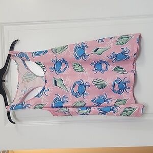 SIMPLY SOUTHERN Racerback Tank Top Beach theme, Crab shirt.